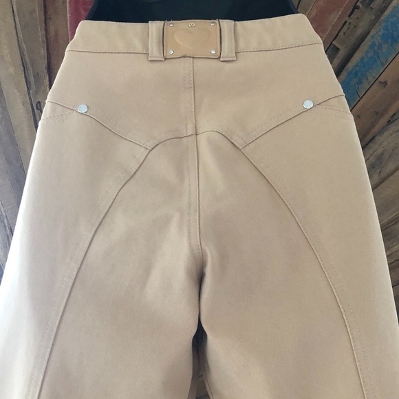 Escada flare leg beige heart design at the waist pants/jeans Sz 40 - Picture 11 of 13